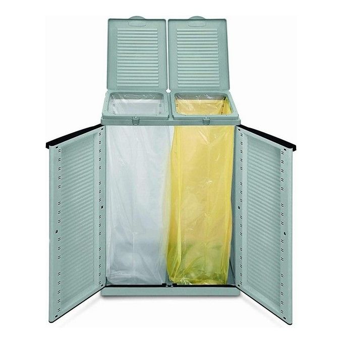 Armadio Eco Cab 2 Grigio Sky Raccolta Differenziata L68 X P39 X H88,7