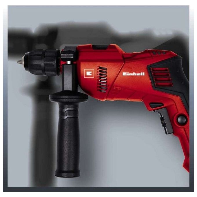 Einhell TE-ID 500 E Trapano a Percussione 550W 3000 rpm Mandrino Senza Chiave Foratura Legno 25mm Acciaio 8mm colore Rosso