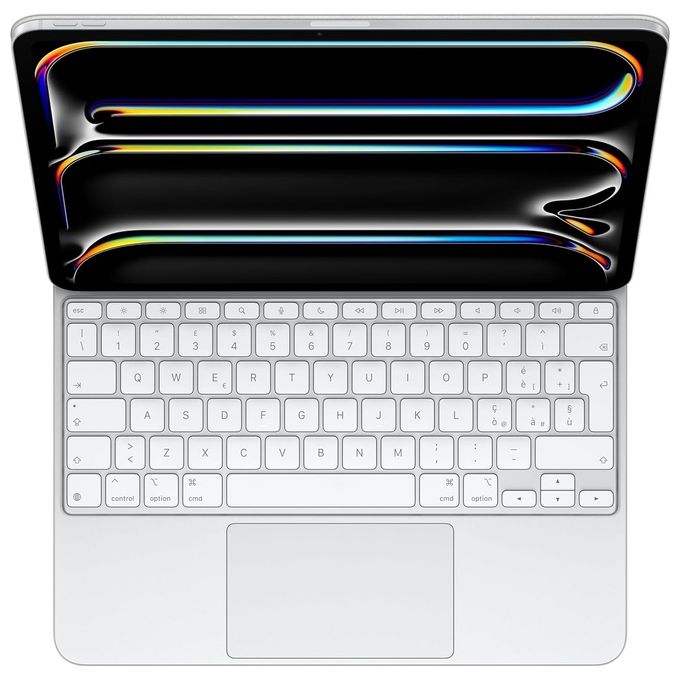 Apple MWR43T-A Magic Keyboard per iPad Pro 13'' con Trackpad Integrato e Tasti Funzione Italiano colore Bianco