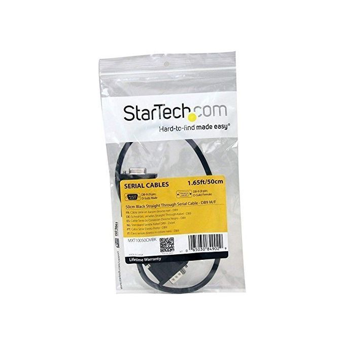 StarTech.com Cavo Seriale Diretto Rs232 Db9 50 Cm Nero - M-f