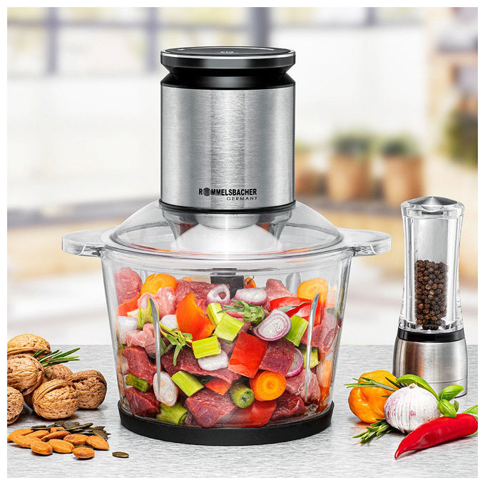 Rommelsbacher MZ800 Tritatutto 800 W 2.7 L 22 Velocita' colori Nero acciaio inox