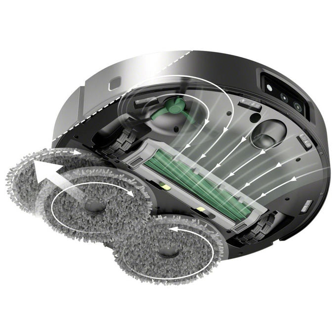 IRobot N185040 Roomba 505 Combo Plus Robot aspirapolvere LiDAR 0,295 L autonomia 87 min Wi-Fi Alexa Google Assistant colore Nero