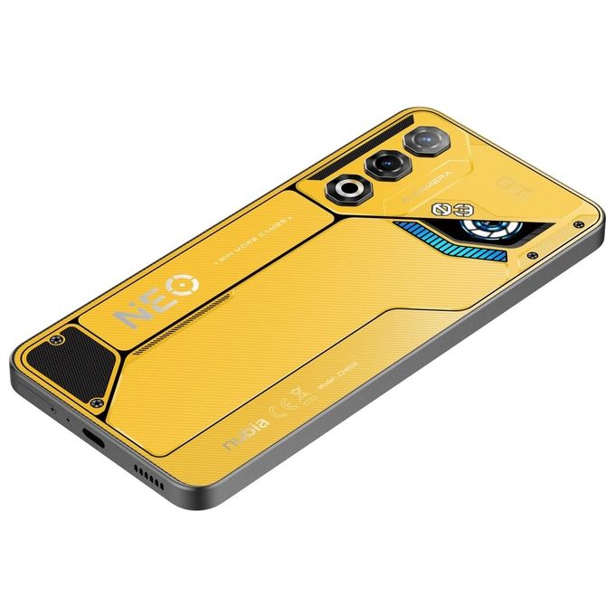 ZTE NBNEO25GTYLW Nubia Neo 3 GT 5G Smartphone Gaming 6.8'' OLED 120Hz 12 GB RAM 256 GB Android 15 5G NFC colore Giallo