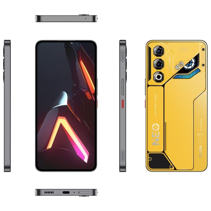 ZTE NBNEO25GTYLW Nubia Neo 3 GT 5G Smartphone Gaming 6.8'' OLED 120Hz 12 GB RAM 256 GB Android 15 5G NFC colore Giallo