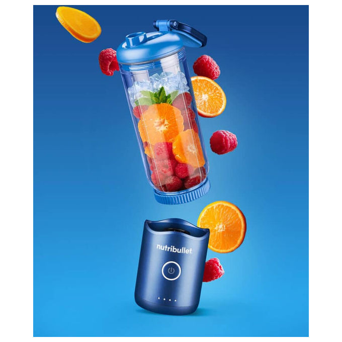 NutriBullet NBP013BL Flex Frullatore Portatile 0,59 L 100 W USB-C Tritaghiaccio Lame Acciaio Inox colore Blu