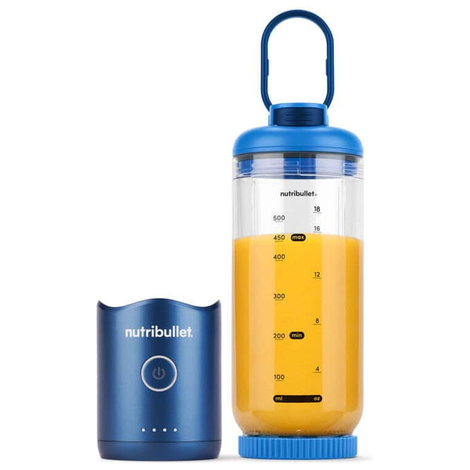 NutriBullet NBP013BL Flex Frullatore Portatile 0,59 L 100 W USB-C Tritaghiaccio Lame Acciaio Inox colore Blu
