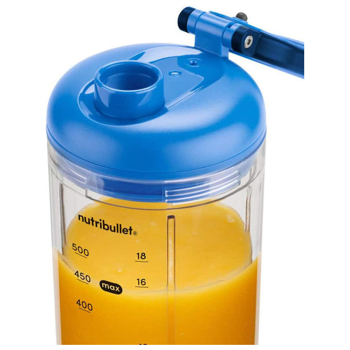 NutriBullet NBP013BL Flex Frullatore Portatile 0,59 L 100 W USB-C Tritaghiaccio Lame Acciaio Inox colore Blu