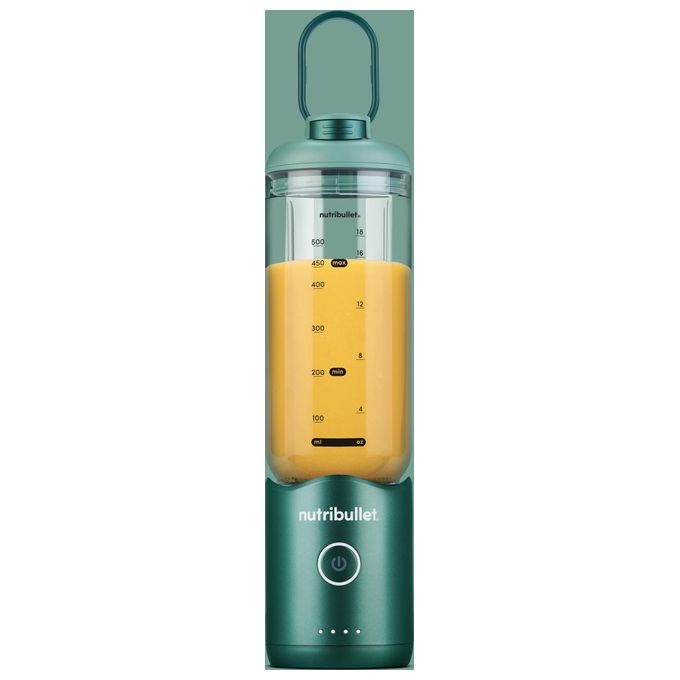 NutriBullet NBP013GR Flex Frullatore Portatile 0.59 L Ricaricabile USB-C Tritaghiaccio Lame Acciaio inox colore Verde