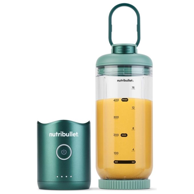 NutriBullet NBP013GR Flex Frullatore Portatile 0.59 L Ricaricabile USB-C Tritaghiaccio Lame Acciaio inox colore Verde