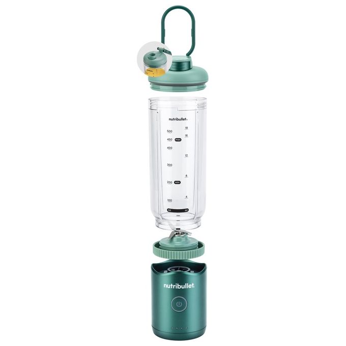 NutriBullet NBP013GR Flex Frullatore Portatile 0.59 L Ricaricabile USB-C Tritaghiaccio Lame Acciaio inox colore Verde