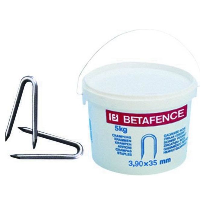Betafence Punte Cambrette Zinco-Bezinal 5 Kg filo acciaio diametro 3,4 mm lunghezza 30 mm fissaggio reti su pali di legno