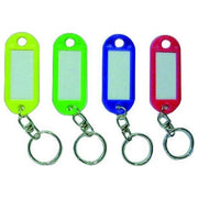 VIGOR 26300-30 Targhette Portachiavi in Plastica Colorata 200 Pezzi 53x22 mm colore Misto
