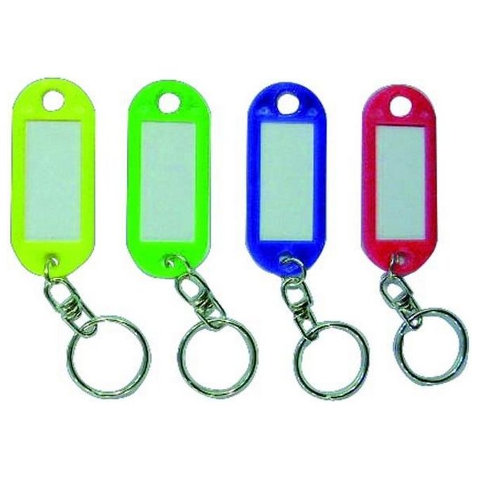 VIGOR 26300-30 Targhette Portachiavi in Plastica Colorata 200 Pezzi 53x22 mm colore Misto