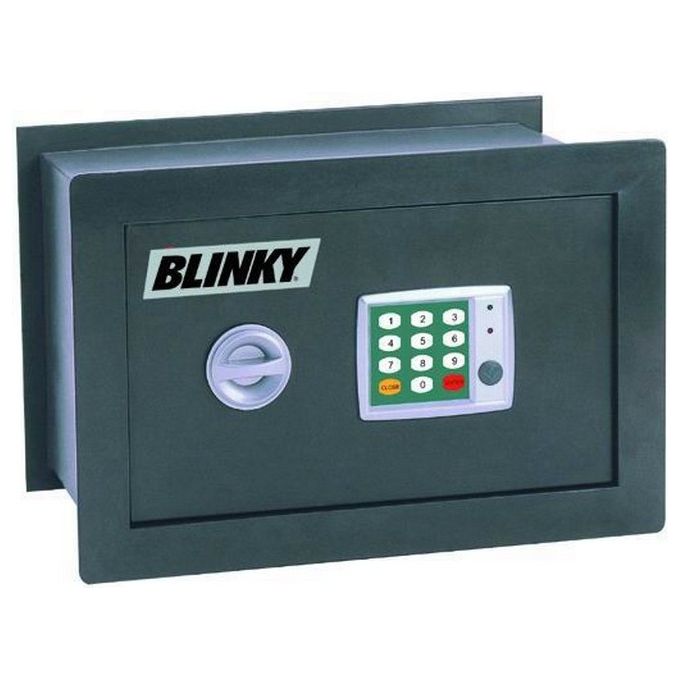 Blinky 2716350 BKC39-E Cassaforte Elettronica Apertura Elettromagnetica Piastra 8 mm Tastiera Digitale 12 Tasti 2 Catenacci 18 mm 39x26x18,4 cm