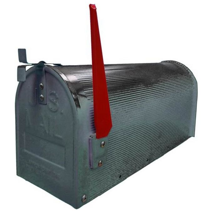 Vigor Blinky 27292-10 America US Mail Cassetta Postale Verticale Senza Palo in Alluminio Ondulato Anodizzato 17x48x22 cm colore Alluminio