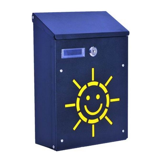 Blinky 27298-20 Sole Cassetta per Lettere in Acciaio 0.6 mm 21x8.5x30 cm colore Nero