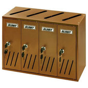 BLINKY K4 4-BOX Casellari Postali in Alluminio Anodizzato 4 Posti per Interni colore Ramato