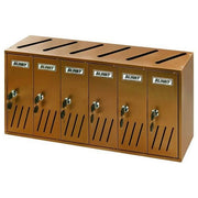 BLINKY 27358-06 K-6 Casellari Postali 6 Posti Alluminio Anodizzato Bronzato colore Ramato