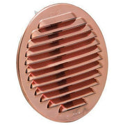Vigor Griglia di Aerazione Tonda in Rame con Rete Antinsetti diametro foro 80-125 mm diametro esterno 140 mm