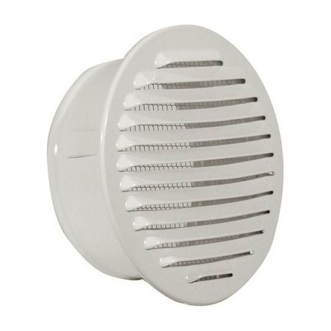 MAGGINI 2768132 Griglia di Aerazione da Incasso Tonda in Alluminio con Rete Antinsetti diametro 100 mm colore Bianco
