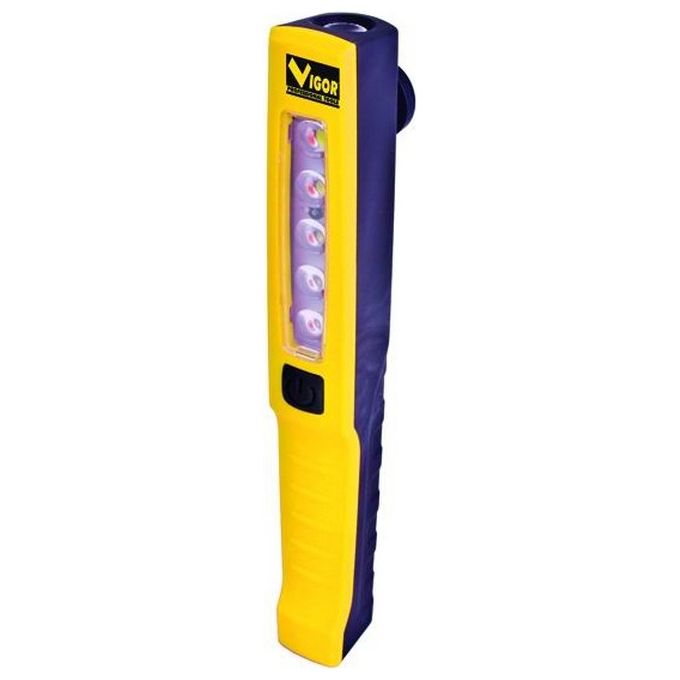 Vigor 3428125 Slimmy Torcia LED ricaricabile a penna 6 LED 170 lm batteria litio 3.7V autonomia 4 ore colore Nero