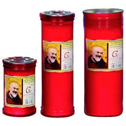 Ceri Votivi Blinky Rossi San Padre Pio T50 6x19cm