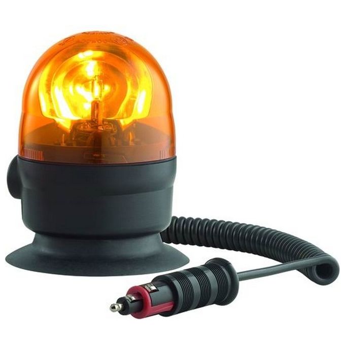 BLINKY 3464520 Microboule Lampeggiatore Rotante Omologato 12V IP55 con Base Magnetica e Ventosa colore Nero