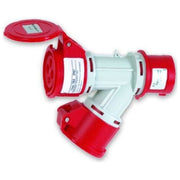VIGOR-BLINKY 3508920 Moltiplicatore Industriale Trifase 2 Prese CEE 16A 380V 3P+E IP44 IK8