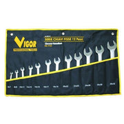 Vigor 35822-12 Serie Chiavi Fisse CrV DIN 3110 12 Pezzi 6-32 mm colore Nero