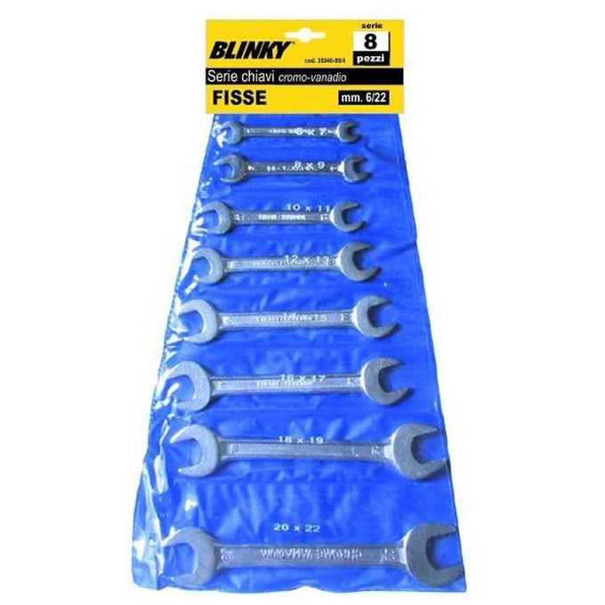 Vigor Serie Chiavi Fisse Cromovanadio 8 Pezzi Apertura 6 22 mm