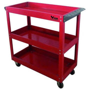 Vigor 3649503 Trolly Carrello Portautensili 3 Ripiani Fissi Acciaio Portata 150 Kg colore Rosso