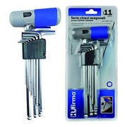 Hufirma 3896211 Serie Chiavi Esagonali Impugnatura a T 11 pezzi Acciaio Cromo Vanadio HRC48 52 1,5 2 2,5 3 4 5 6 8 9 10 mm