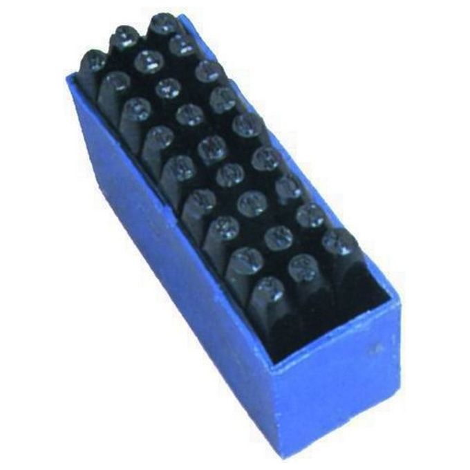 Vigor 4031008 Punzoni per Lettere in Acciaio 25 Pezzi 8 mm in Scatola di Plastica colore Nero