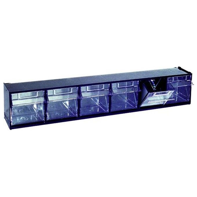 Blinky 4034506 Cassettiera Multibin 6 Cassetti Ribaltabili Fissaggio a Parete 60x9.5x11.5 cm colore Nero