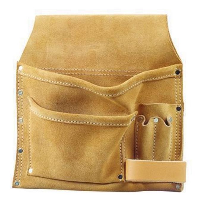 Vigor BLINKY 40570-20 Arizona Borsa Carpentiere in Vera Pelle 3 Tasche Portamatite Integrato