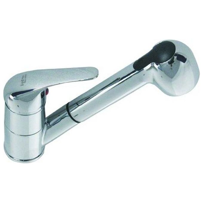 Idroblok 4227835 Miscelatore per Lavello con Doccetta Estraibile in Ottone Cromato 2 Getti Attacco 3-8'' F Fornito con Flessibili Installazione a Incasso colore Cromo