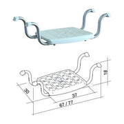 K design 91133 Sedile da Vasca Regolabile in Alluminio Anodizzato e Polipropilene Portata 110 Kg colore Bianco