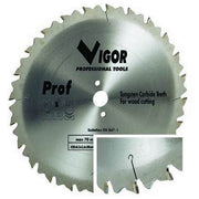 Vigor-blinky Lama Circolare per Legno 550 mm F.30 44 Denti Widia Antivibrazione Taglio lungo vena