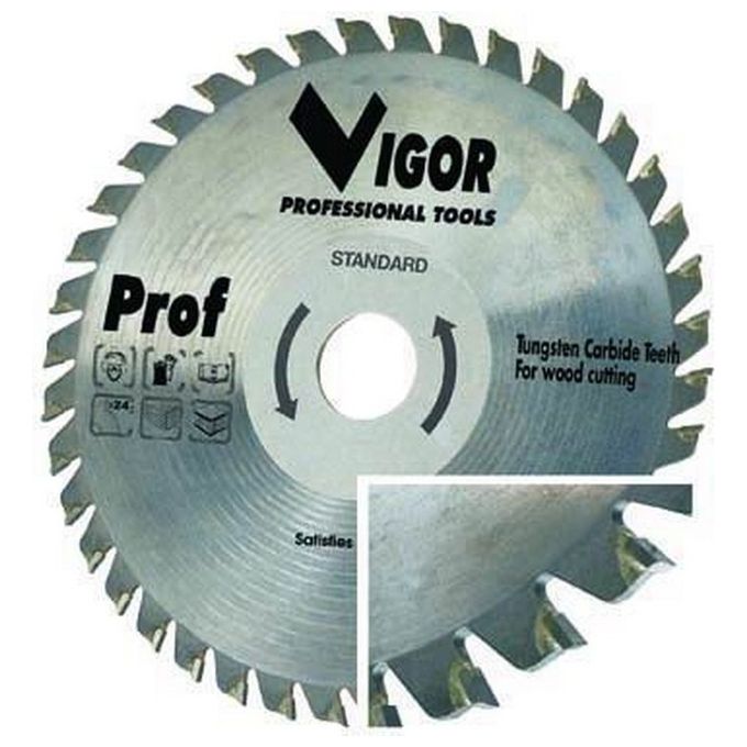 Vigor 140910 Lama Circolare per Legno 48 Denti Widia F30-25 400 mm colore Nero