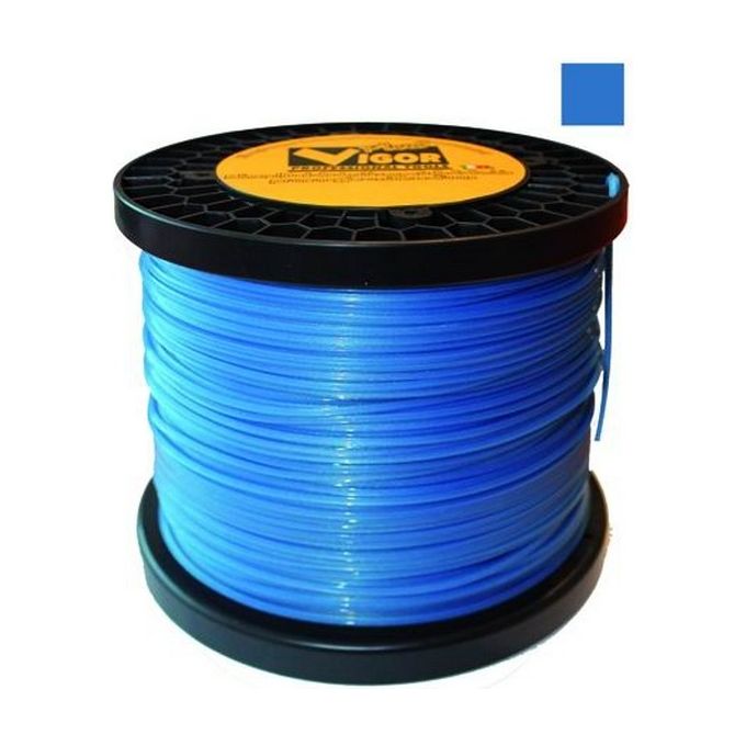 Vigor 4484831 Filo per Decespugliatori Quadro Diametro 3.0 mm Lunghezza 200 m Colore Blu
