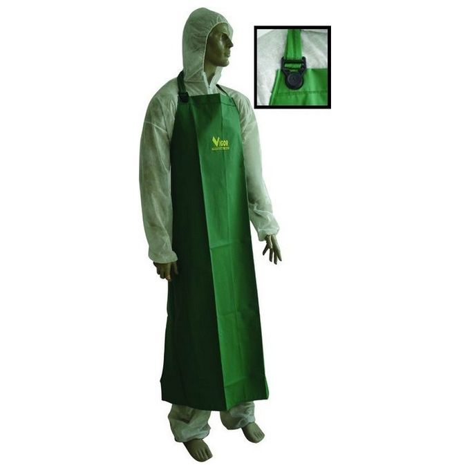Vigor 44858-05 Grembiule per Giardino PVC Poliestere Pesante 90x130 cm spessore 0.40 mm colore Verde