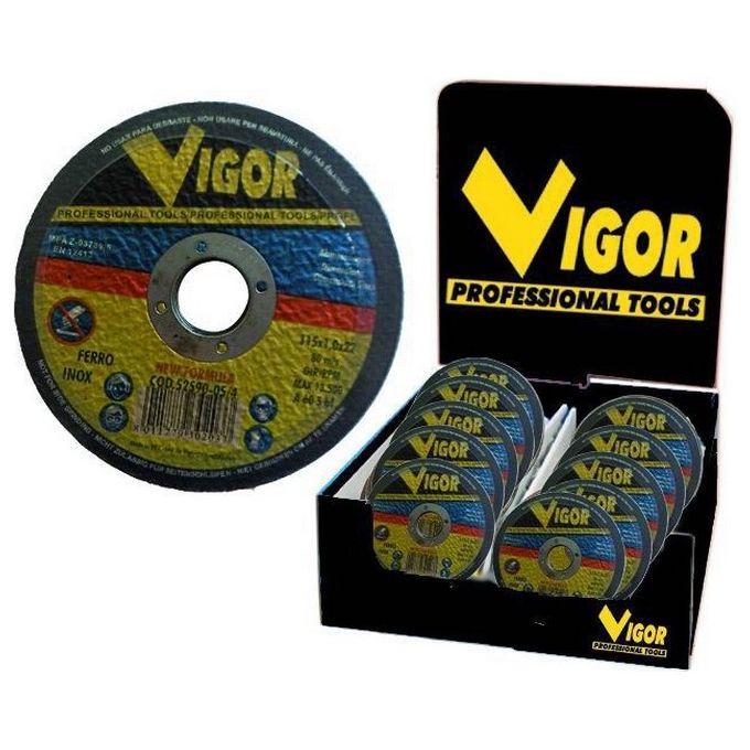 Vigor-Blinky  Mole Abrasive Vigor Expositor Diametro 115 mm Spessore 1 mm e 1,6 mm colore Nero