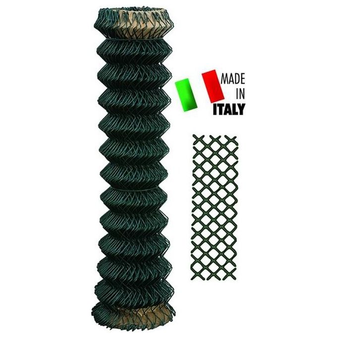 Cavallino 54012 Griglia Plasticata Rotolo 20 Metri Maglia 50x50 mm Pesante Altezza 125 cm colore Nero