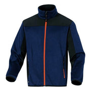 Deltaplus BEAVEMOXG Beaver Cardigan con Zip 4 Tasche Antifreddo Softshell Poliestere colore Blu-Arancione