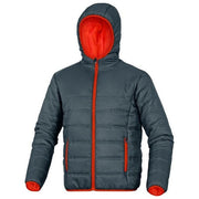 Deltaplus 5428922 Piumino Leggero in Poliammide con Cappuccio Fisso e Cerniera Antifreddo colore Grigio