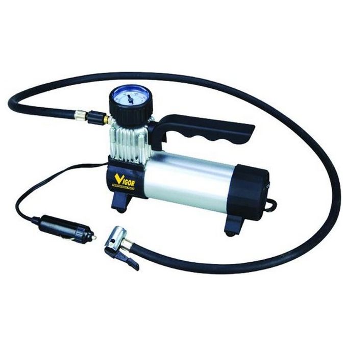 Vigor Minicompressori VMC-19 12V in Acciaio per Fai Da Te e Compressori in Brico e Giardino