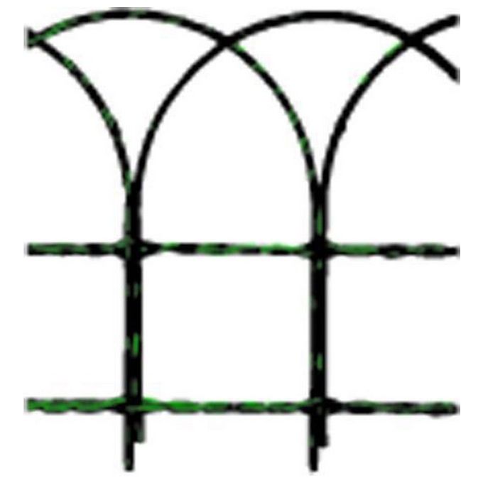 Cavallino 56504 Rete Ornamentale in Filo Zincato Plastificato PVC 25 m altezza 40 cm colore Verde