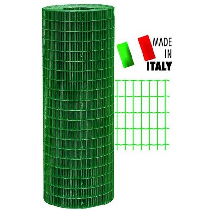 EUROPLAST  RETE ELETTROSALDATA PLASTICATA MAGLIA 100X50 MM ALTEZZA 180 CM FILAMENTO 2,2 MM ROTOLI DA 25 METRI
