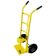 Vigor Carrello Portacasse Mod. Rully Ruote Pneumatiche 250 mm su Cuscinetti Portata 150 Kg Acciaio Verniciato colore Giallo
