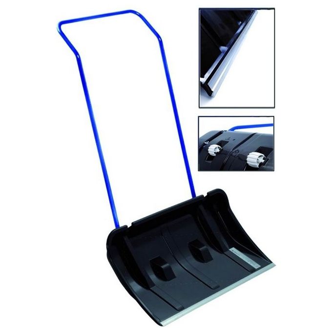Vigor-Blinky 6213005 Sgombraneve a Scivolo ABS Medio con Manico 80x43 cm Struttura Acciaio 2 Ruote colore Nero